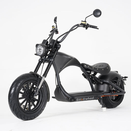 MANGOSTEEN NEW M1P Motorcycle Chopper 2000W 60V 30AH Battery with 14Inch Tire