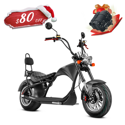M1 Two Seat 2000W 60V 30Ah Battery Citycoco Chopper Electric Motorcycle, Ship From USA Warehouse