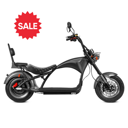M1 Two Seat 2000W 60V 30Ah Battery Citycoco Chopper Electric Motorcycle, Ship From USA Warehouse