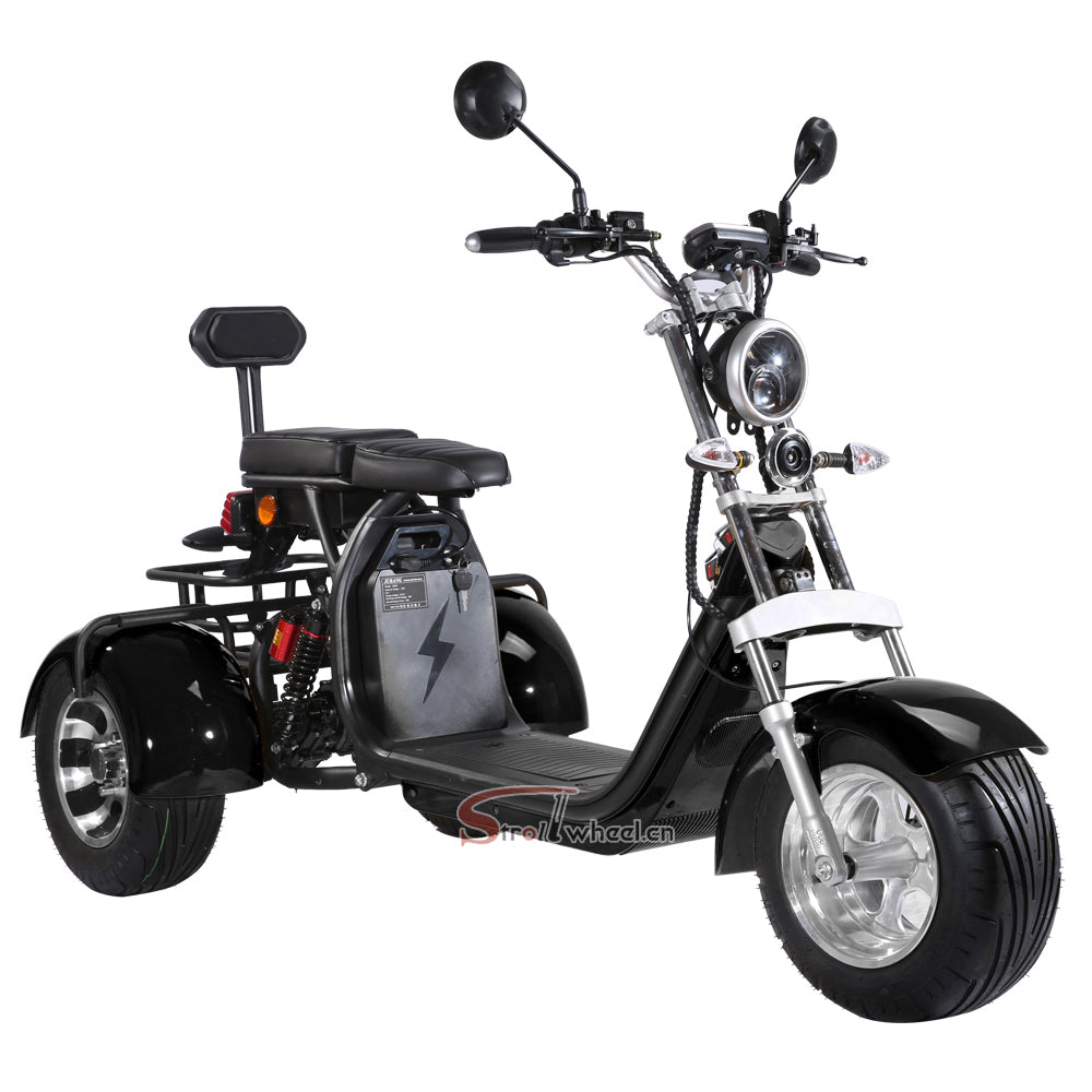 USA Stock CP-3 Tricyle Citycoco 2000W 60V 40AH Battery 3 Wheel Electric Motorcycle Tike Chopper