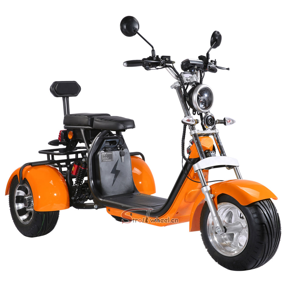 USA Stock CP-3 Tricyle Citycoco 2000W 60V 40AH Battery 3 Wheel Electric Motorcycle Tike Chopper