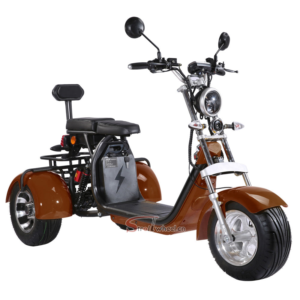 USA Stock CP-3 Tricyle Citycoco 2000W 60V 40AH Battery 3 Wheel Electric Motorcycle Tike Chopper