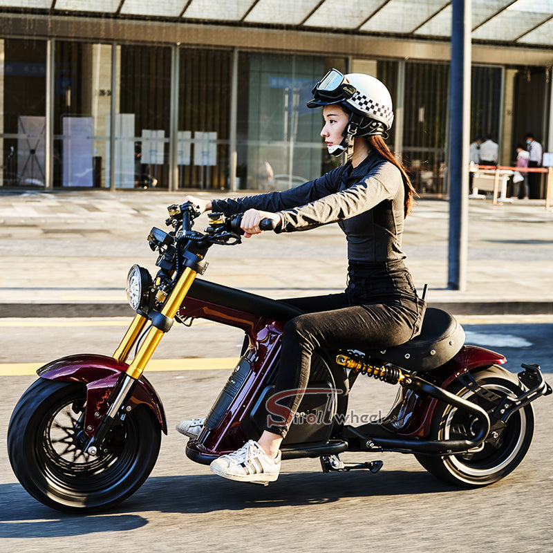 EU WarehouseEU Warehouse M8S 4000W 72V 35AH Battery Max Speed 80km/h Chopper Citycoco Electric Motorcycle