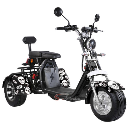 USA Stock CP-3 Tricyle Citycoco 2000W 60V 40AH Battery 3 Wheel Electric Motorcycle Tike Chopper