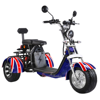 CP-3 2000W 60V 40AH Battery 3 Wheel Tricycle Citycoco Electric Scooter, Ship From EU, EEC/COC, Free Shipping and TAX