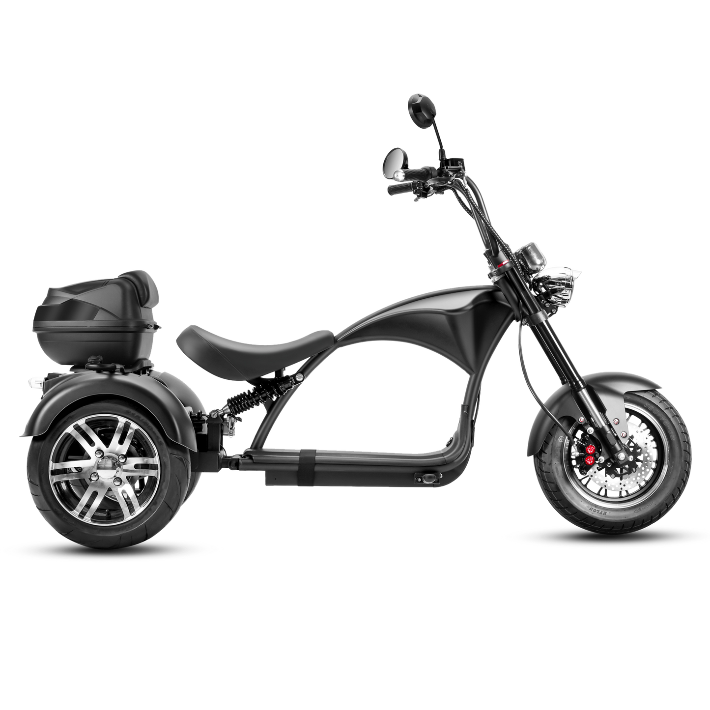 STROLLWHEEL M1P Trike 2000W 60V 45Ah Battery Chopper Citycoco Motorcycle, Ship From USA