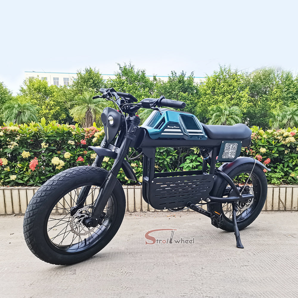 USA Warehouse Stock FT01 Bicycle 1500W 52V 27AH Battery Electric Bike Citycoco Motorcycle Chopper