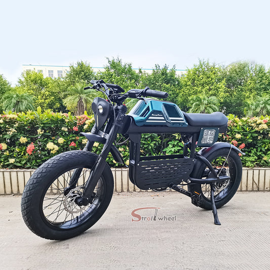 USA Warehouse Stock FT01 Bicycle 1500W 52V 27AH Battery Electric Bike Citycoco Motorcycle Chopper