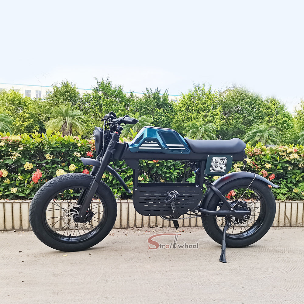 USA Warehouse Stock FT01 Bicycle 1500W 52V 27AH Battery Electric Bike Citycoco Motorcycle Chopper