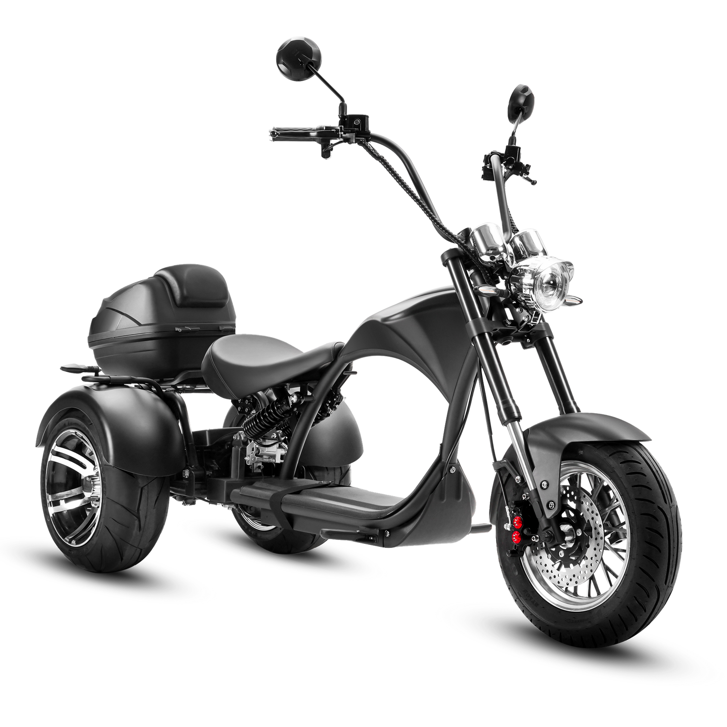 STROLLWHEEL M1P Trike 2000W 60V 45Ah Battery Chopper Citycoco Motorcycle, Ship From USA