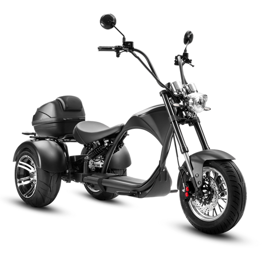 STROLLWHEEL M1P Trike 2000W 60V 45Ah Battery Chopper Citycoco Motorcycle, Ship From USA