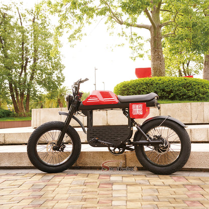 USA Warehouse Stock FT01 Bicycle 1500W 52V 27AH Battery Electric Bike Citycoco Motorcycle Chopper