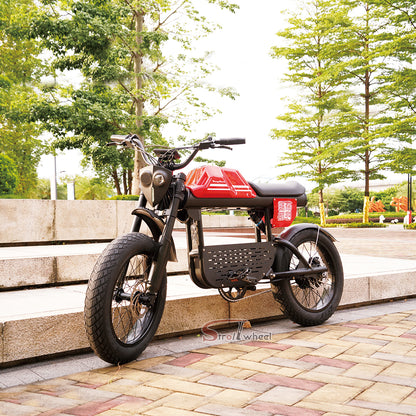 USA Warehouse Stock FT01 Bicycle 1500W 52V 27AH Battery Electric Bike Citycoco Motorcycle Chopper