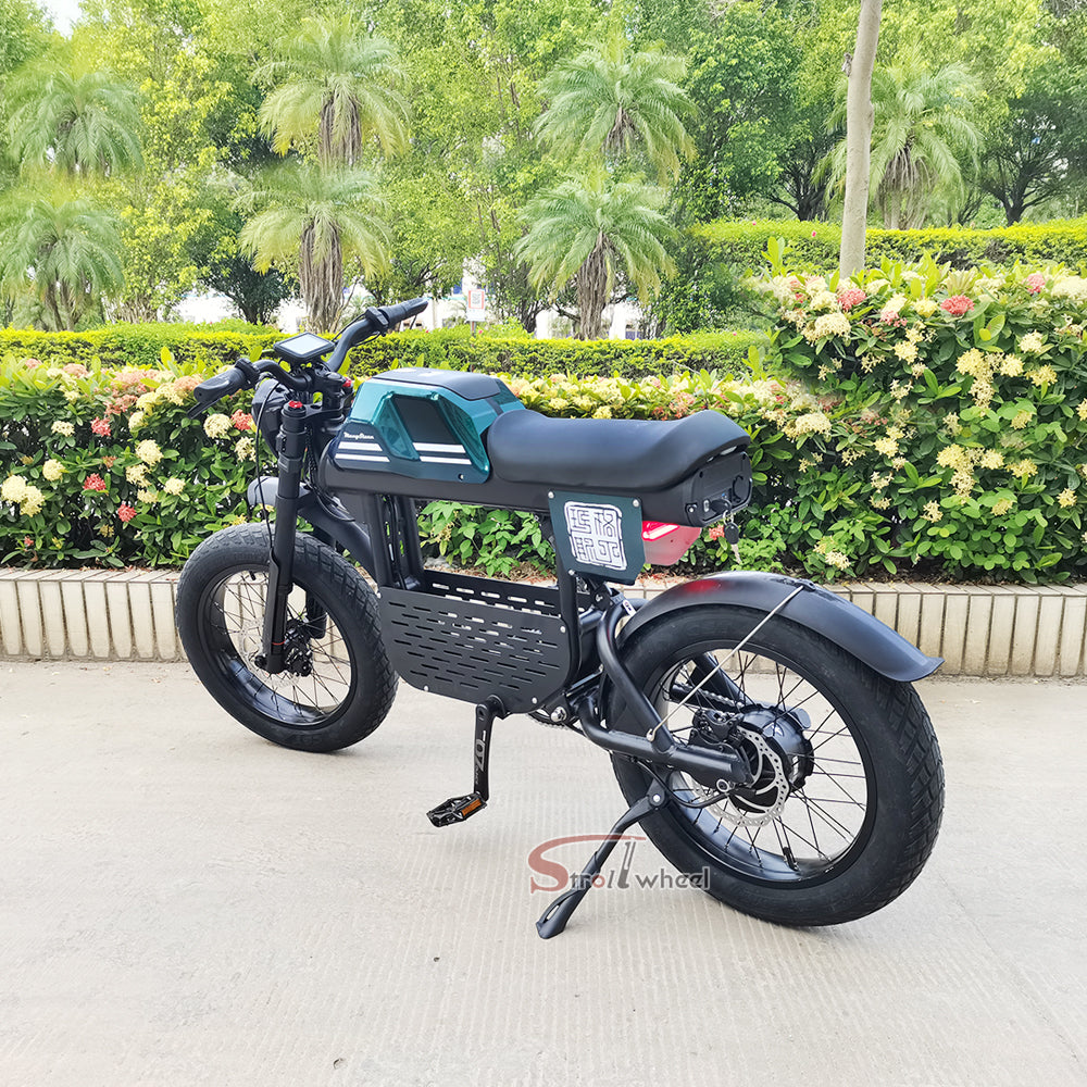 USA Warehouse Stock FT01 Bicycle 1500W 52V 27AH Battery Electric Bike Citycoco Motorcycle Chopper