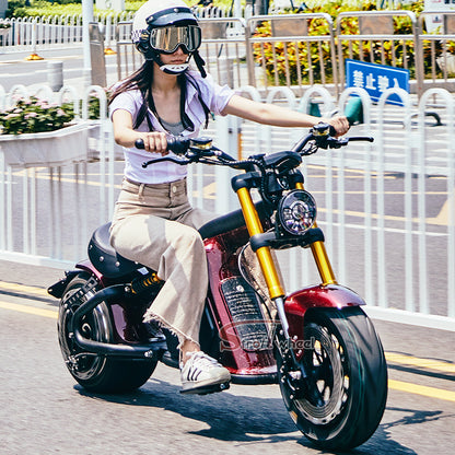 EU WarehouseEU Warehouse M8S 4000W 72V 35AH Battery Max Speed 80km/h Chopper Citycoco Electric Motorcycle