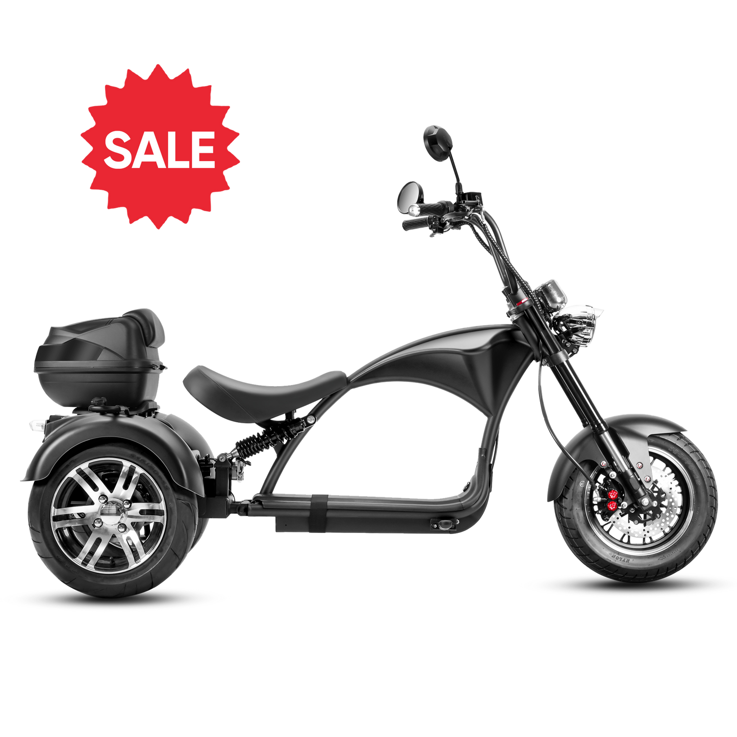 STROLLWHEEL M1P Trike 2000W 60V 45Ah Battery Chopper Citycoco Motorcycle, Ship From USA