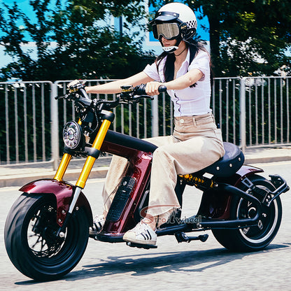 EU WarehouseEU Warehouse M8S 4000W 72V 35AH Battery Max Speed 80km/h Chopper Citycoco Electric Motorcycle