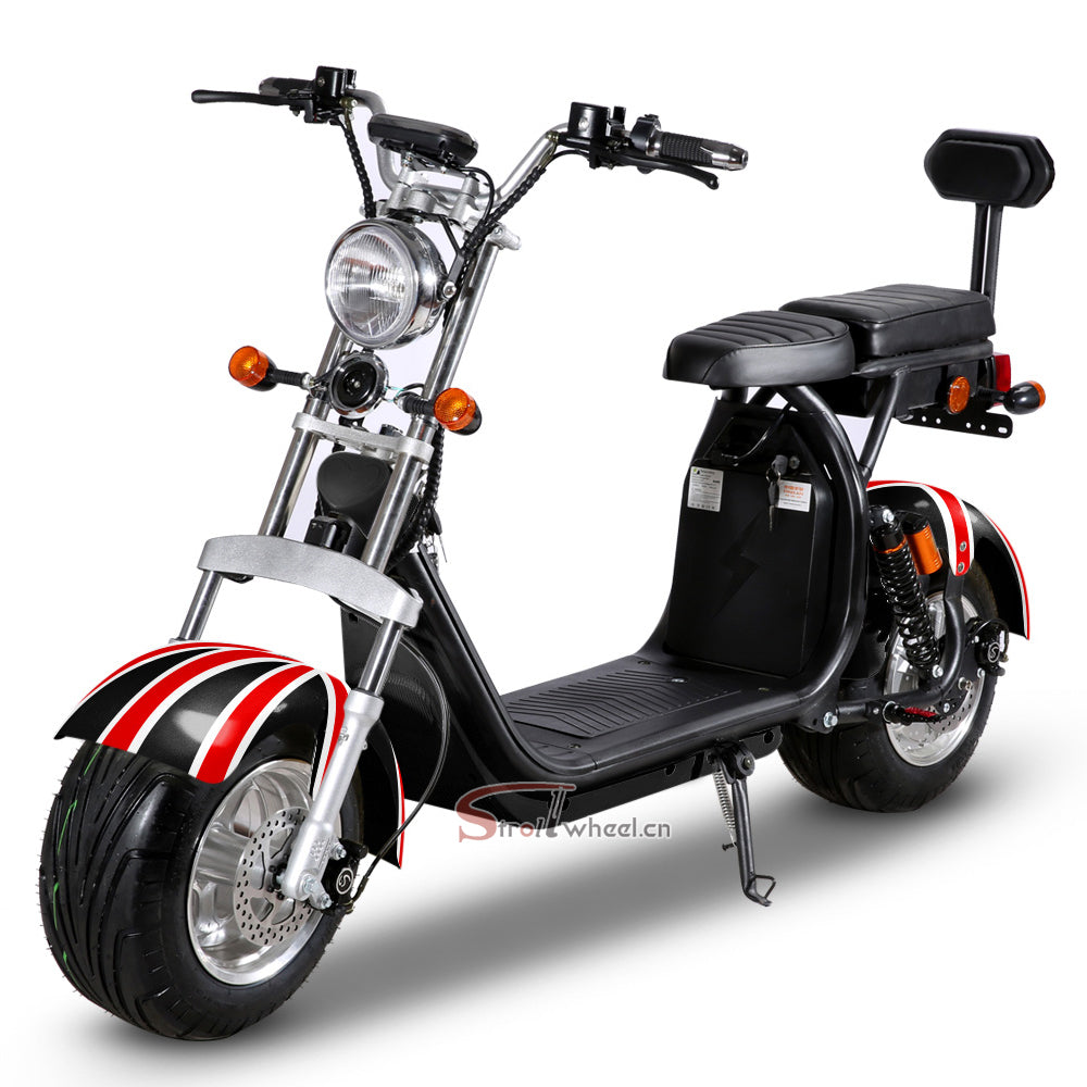 USA Warehouse Stock CP-1.6 Scooter 2 Wheel Citycoco Electric Motorcycle 60V 20AH Battery Chopper Scooter
