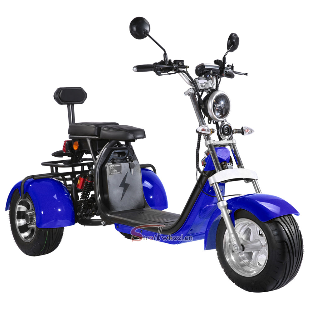 USA Stock CP-3 Tricyle Citycoco 2000W 60V 40AH Battery 3 Wheel Electric Motorcycle Tike Chopper