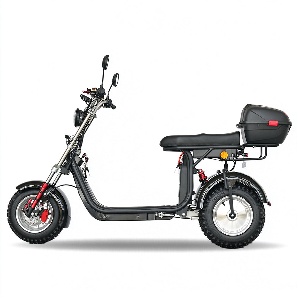 Germany Warehouse Stock CP-7 Tricycle 4000W 60V 55AH Battery With Rear Box 3 Wheel Electric Motorcycle Citycoco Tricycle