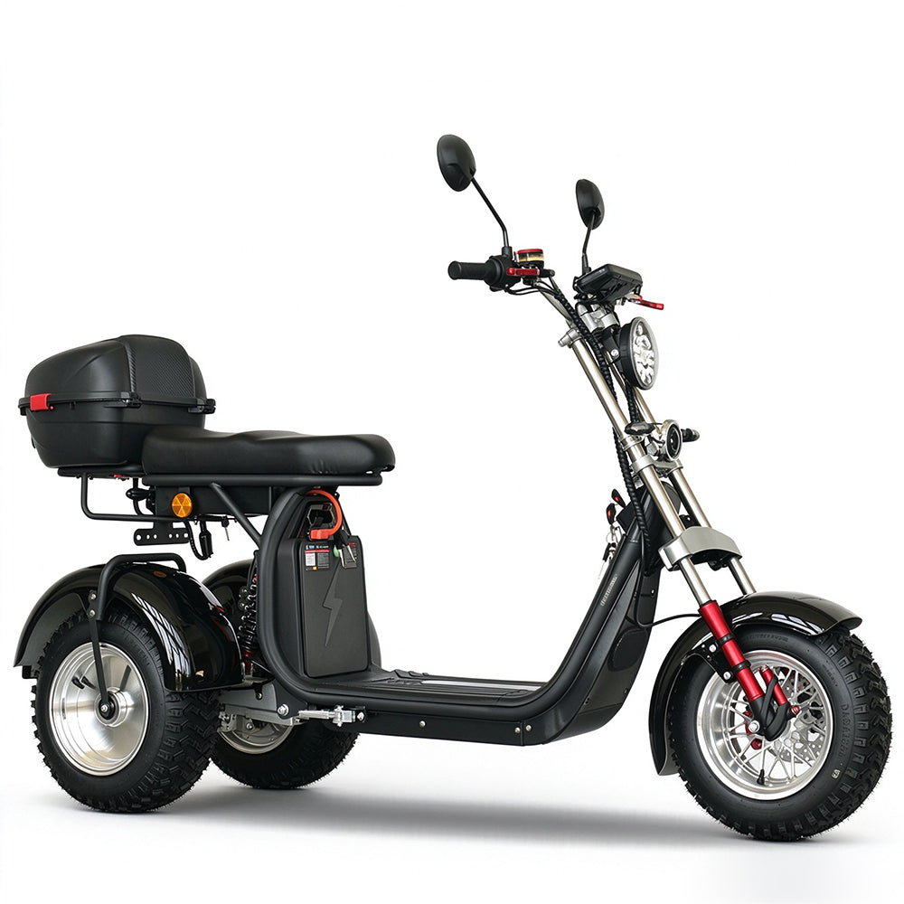 Germany Warehouse Stock CP-7 Tricycle 4000W 60V 55AH Battery With Rear Box 3 Wheel Electric Motorcycle Citycoco Tricycle