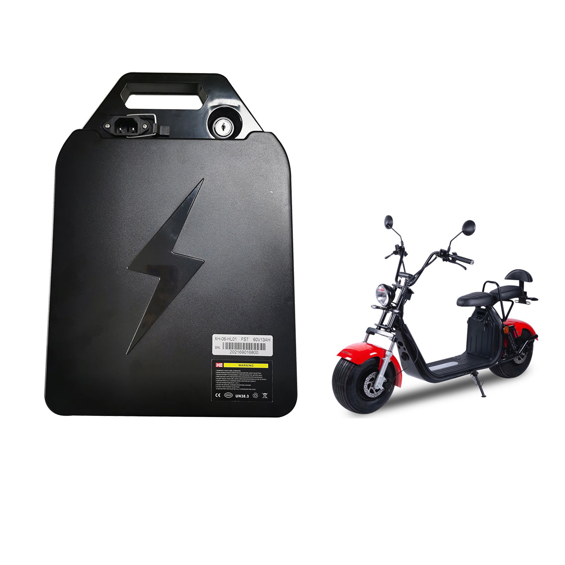 SHANSU Citycoco 60V 20Ah Lithiumbatterie für CP-Modelle unter dem Sitz